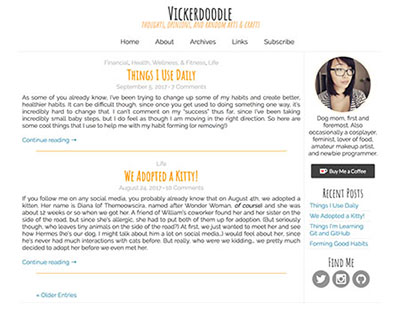 Wordpress theme for blog